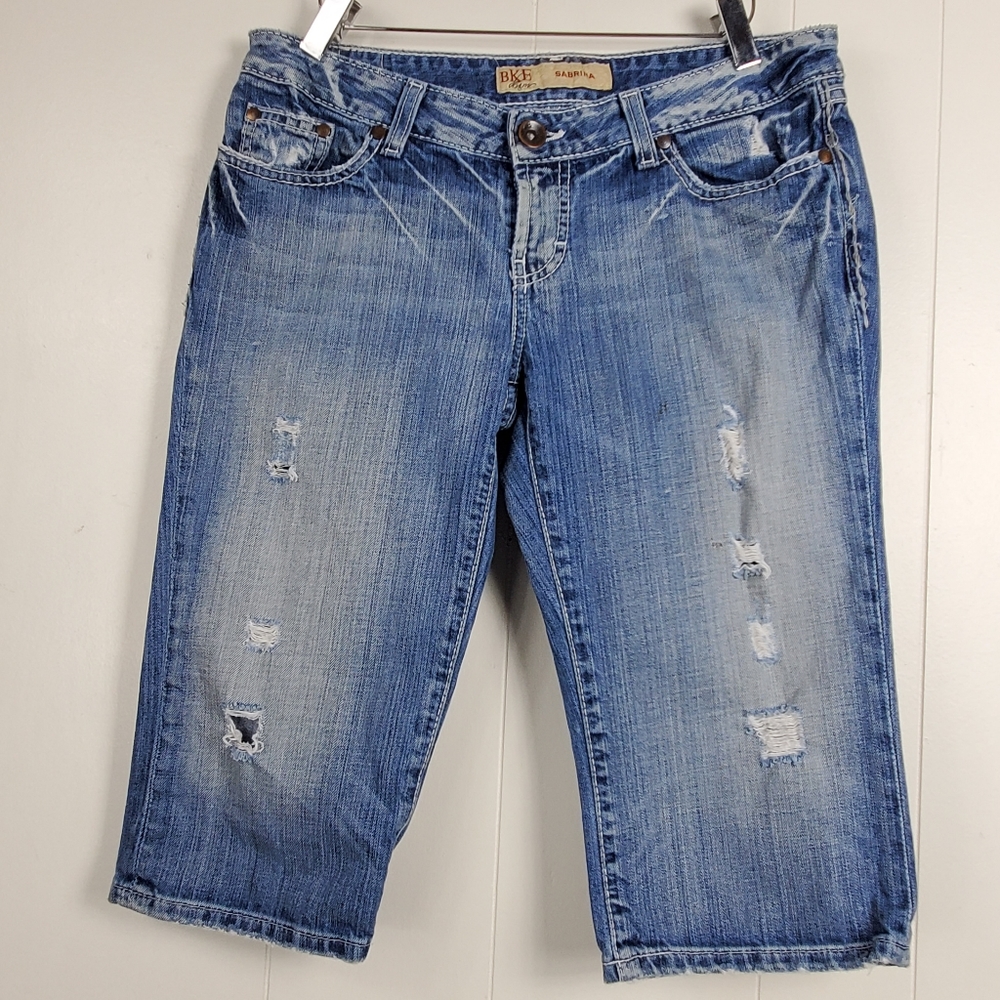 Bke Sabrina  bermuda style factory distressed shorts size 28 - Picture 13 of 16